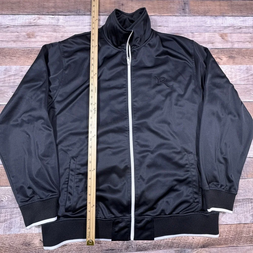 Rocawear Mens Track Jacket Black Full Zip‎ Streetwear Embroidered Logo 2XL